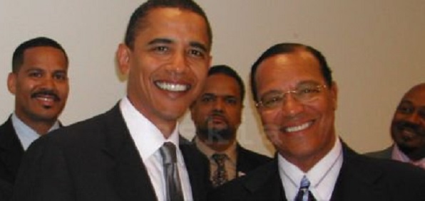 Risultati immagini per Obama con Louis Farrakhan,