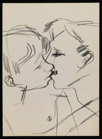 Keith-Vaughan-Drawing-of-Two-Men-Kissing-1958–73.-Tate-Archive-©-DACS-The-Estate-of-Keith-Vaughan.-Courtesy-Tate