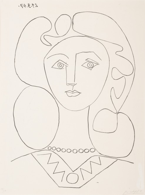 Pablo Picasso - Donna con collana, 1947 © Johannesburg Art Gallery