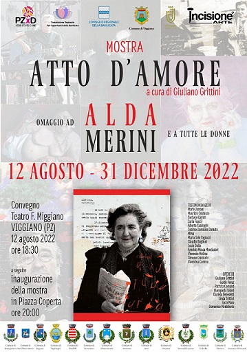 L’Atto d’Amore di Giuliano Grittini è l’omaggio ad Alda Merini in una mostra a Viggiano in Basilicata