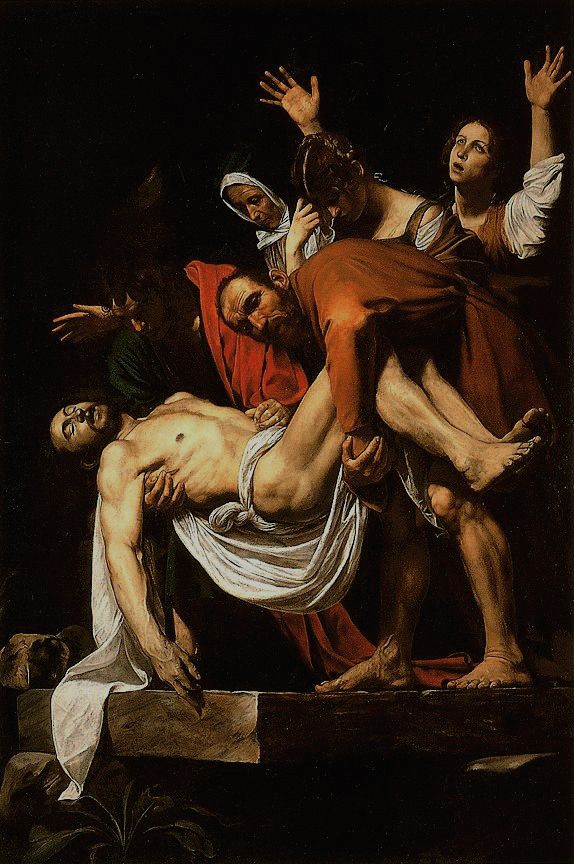 La Deposizione di Caravaggio nella Pinacoteca Vaticana. Memoria della Passio  Christi nel Venerdì della  Settimana Santa.