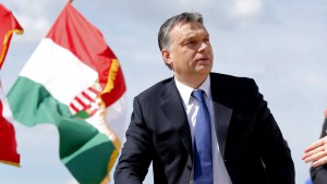 Hungarian Prime Minister Orban attends a foundation stone laying ceremony for a new division of the Knorr-Bremse factory in Kecskemet