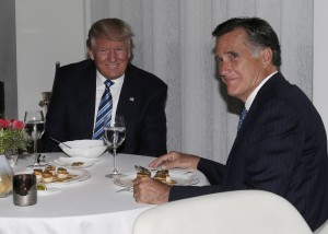 EXC PRESIDENT-ELECT DONALD TRUMP AND MITT ROMNE AT DINNER