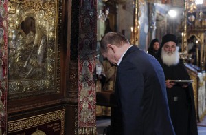 Russian President Vladimir Putin visits Mount Athos